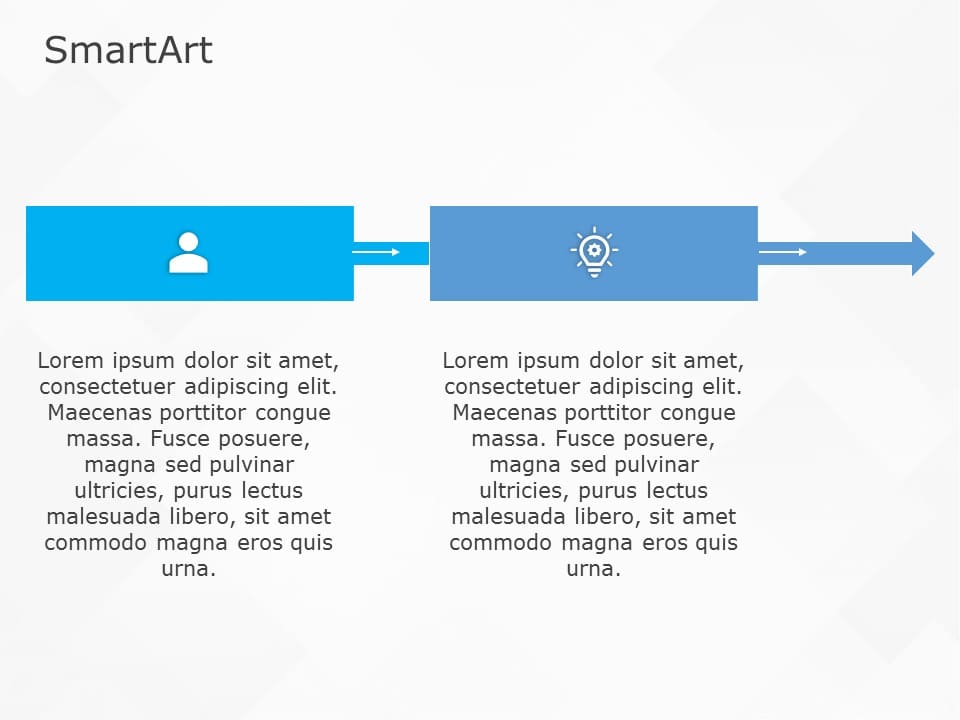 SmartArt Process Basic Square 2 Steps