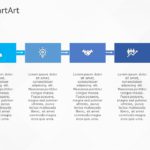 SmartArt Process Basic Square 5 Steps
