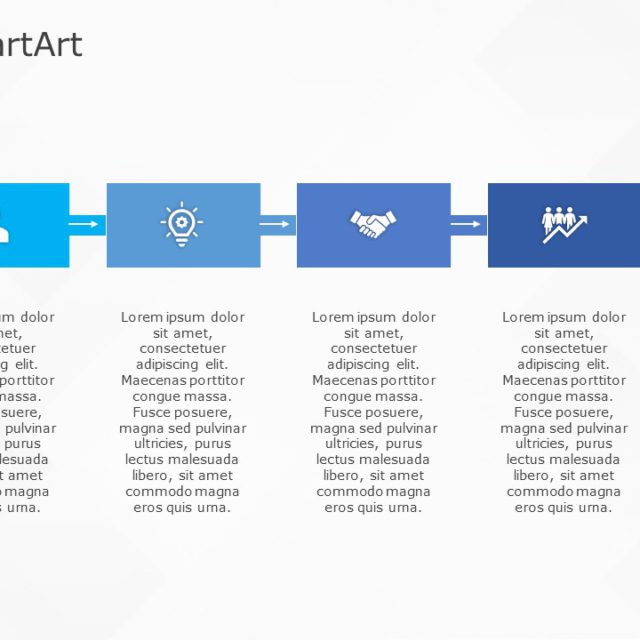 SmartArt Process Equation 4 Steps