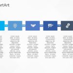 SmartArt Process Basic Square 5 Steps & Google Slides Theme