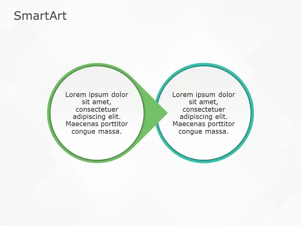 SmartArt Process Circle 2 Steps & Google Slides Theme