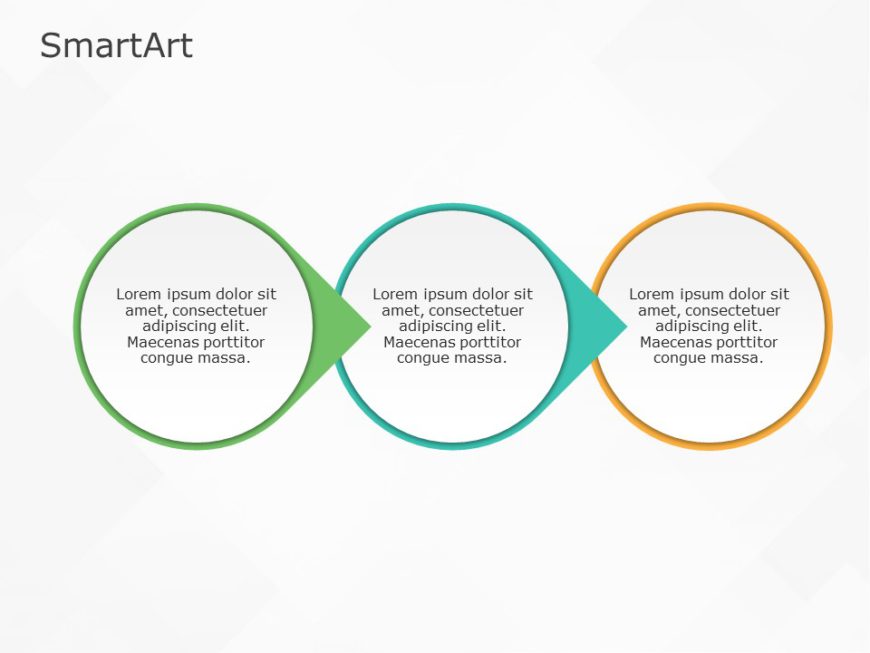 SmartArt Process Circle 3 Steps