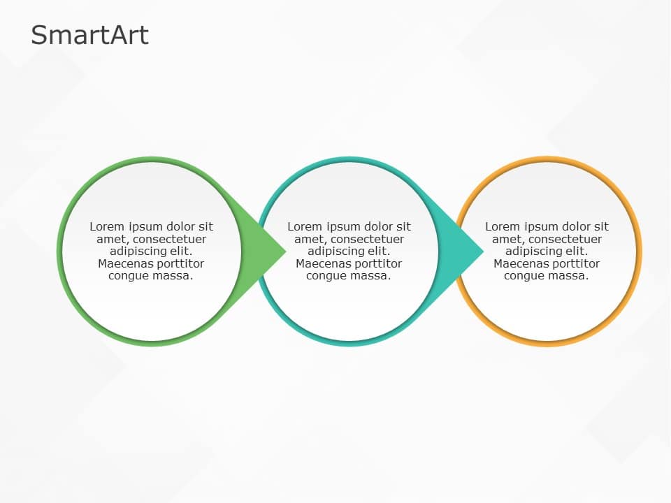 SmartArt Process Circle 3 Steps