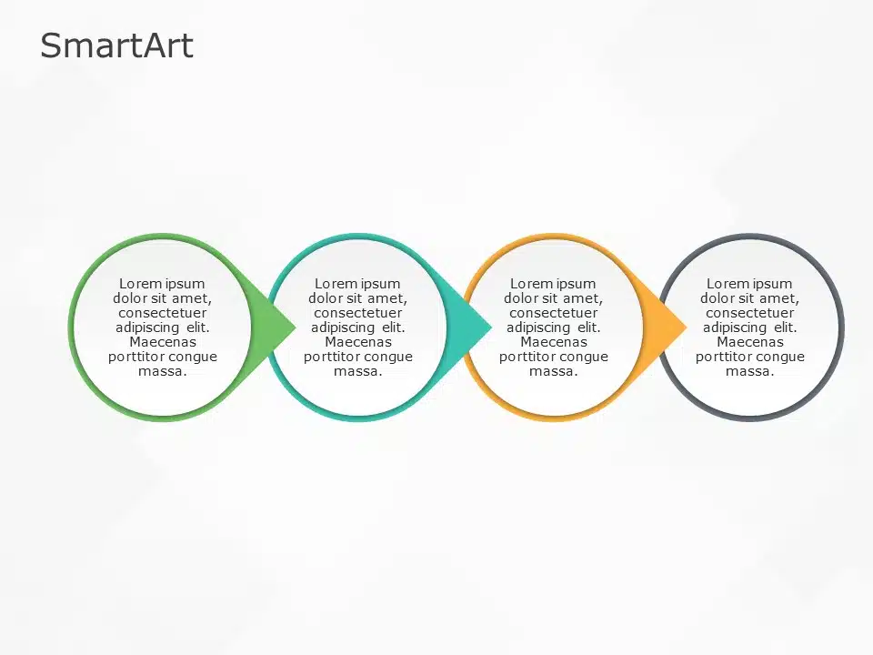 SmartArt Process Circle 4 Steps & Google Slides Theme