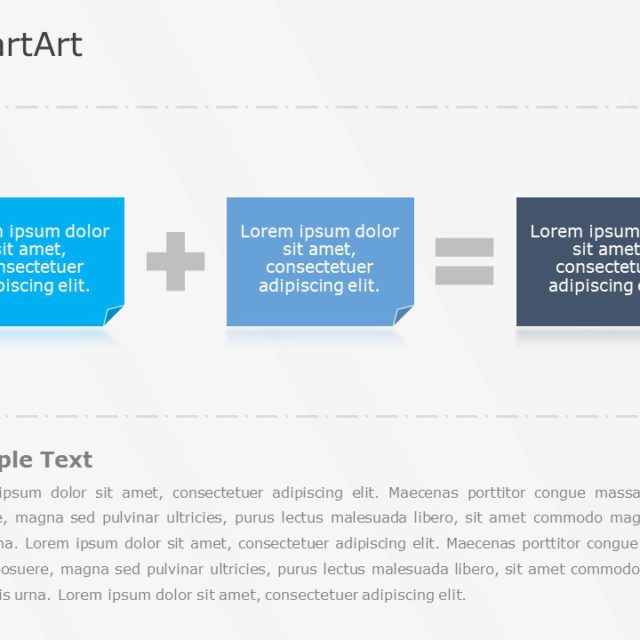 SmartArt Process Equation 4 Steps