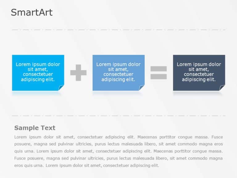 SmartArt Process Equation 2 Steps & Google Slides Theme