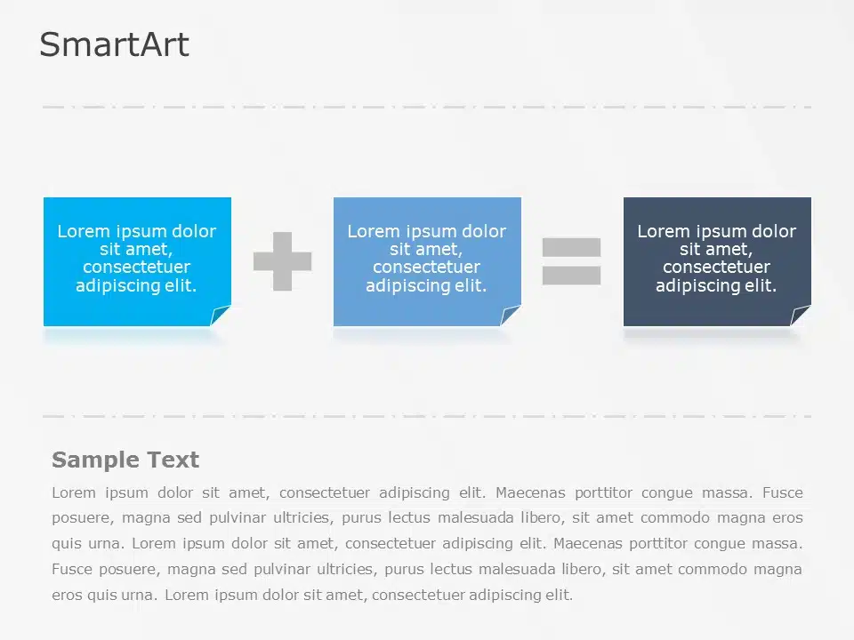 SmartArt Process Equation 2 Steps & Google Slides Theme