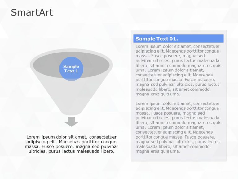 SmartArt Process Funnel 1 Steps & Google Slides Theme