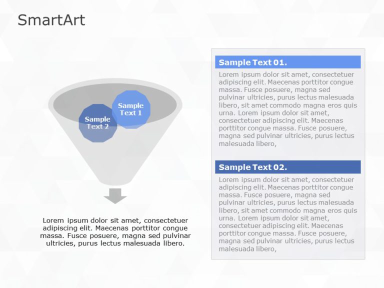 SmartArt Process Funnel 2 Steps & Google Slides Theme