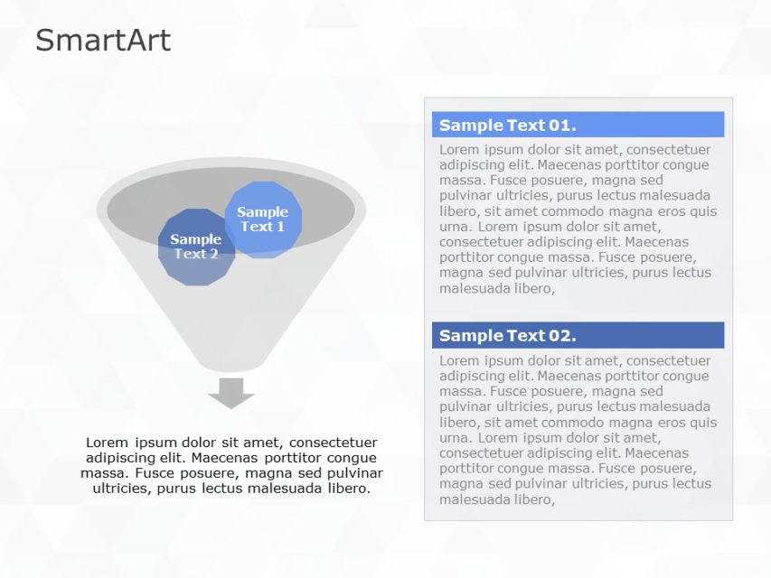 SmartArt Process Funnel 2 Steps | SlideUpLift