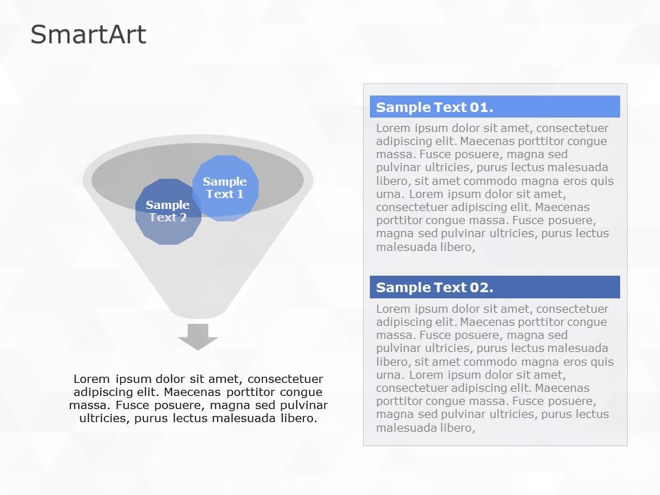 SmartArt Process Funnel 2 Steps