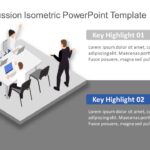 Team Discussion Isometric PowerPoint Template & Google Slides Theme