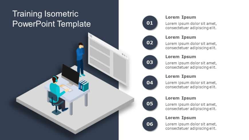 Training Isometric PowerPoint Template