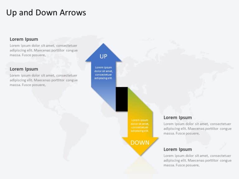 Up And Down Arrows PowerPoint Template & Google Slides Theme