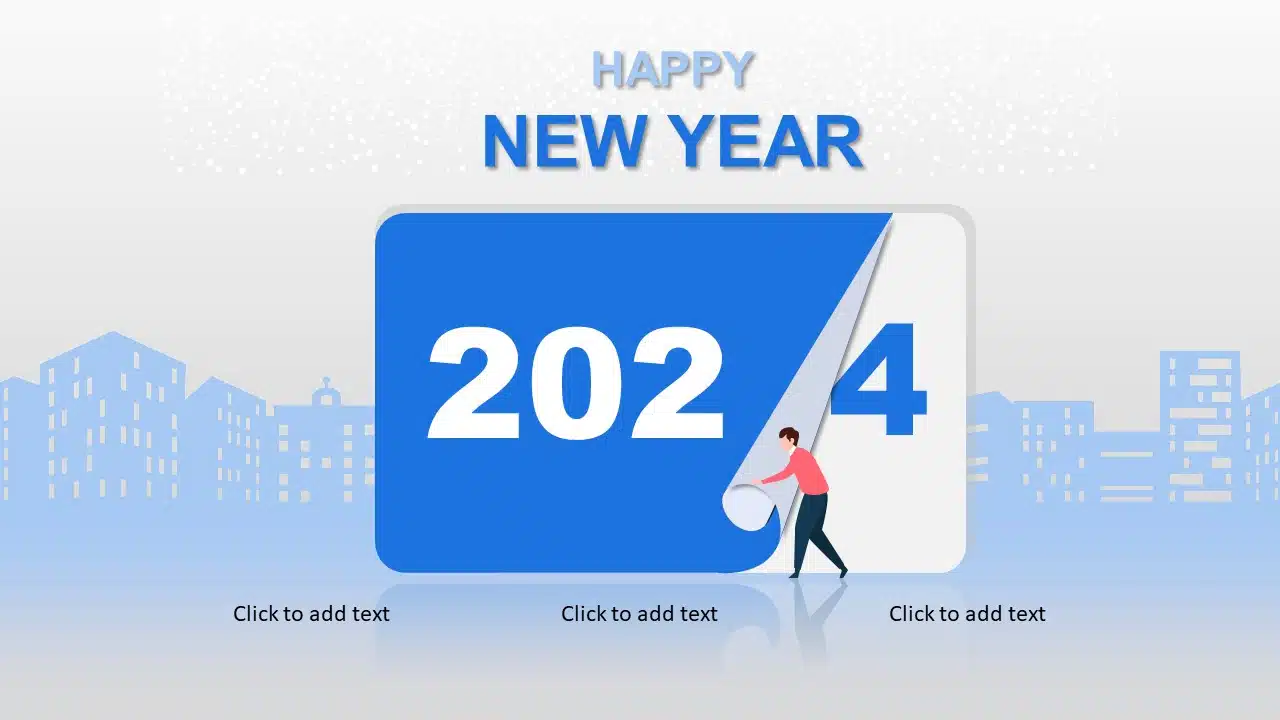 Creative 2023 New Year PowerPoint Template & Google Slides Theme