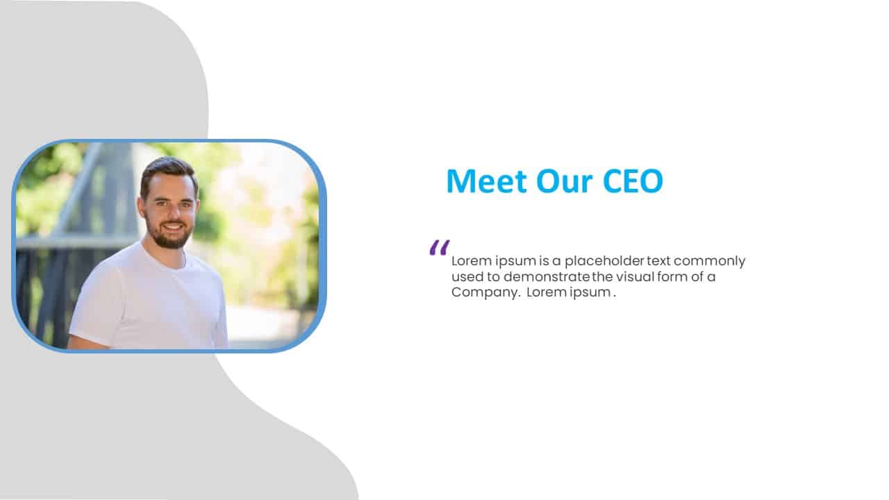 Meet the CEO PowerPoint Template & Google Slides Theme