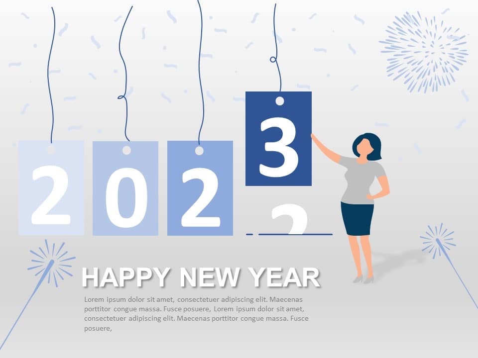 New Year 2023 PowerPoint Template & Google Slides Theme
