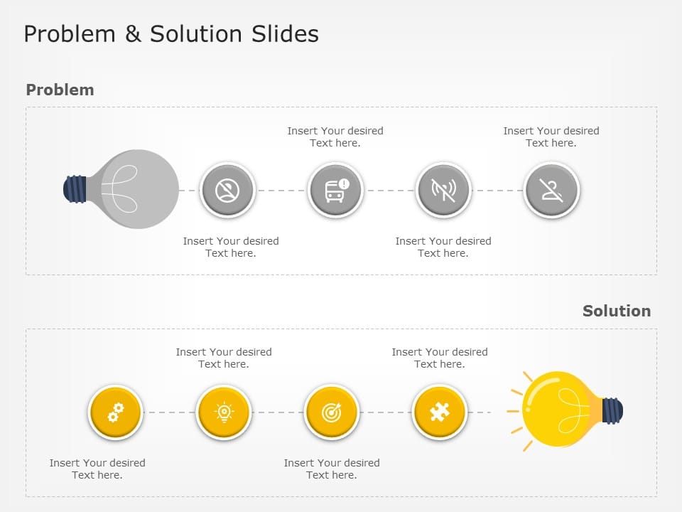Problem And Solution Infographic 02 PowerPoint Template & Google Slides Theme
