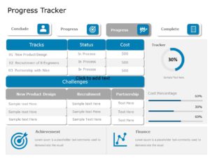 Progress Tracker PowerPoint Template | SlideUpLift