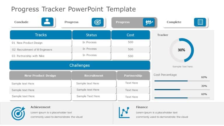 Progress Tracker PowerPoint Template & Google Slides Theme