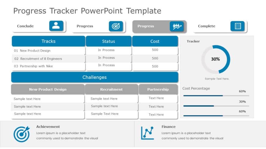 Progress Tracker PowerPoint Template