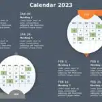 2023 Monthly Calendar PowerPoint Template & Google Slides Theme