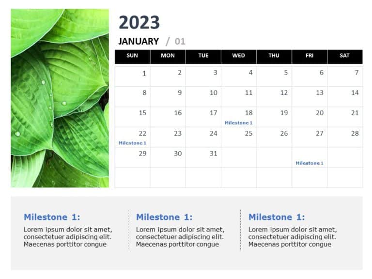 Calendar PowerPoint Template 2025