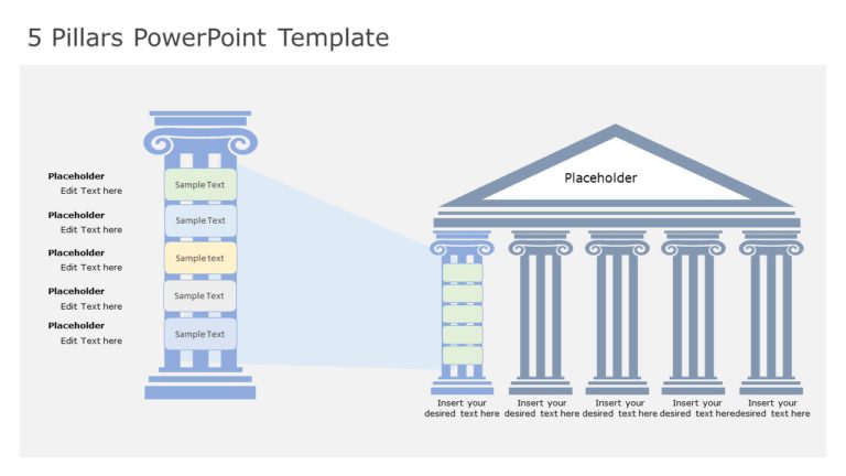 5 Pillars PowerPoint Template & Google Slides Theme