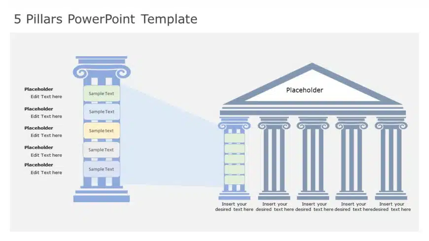 5 Pillars PowerPoint Template