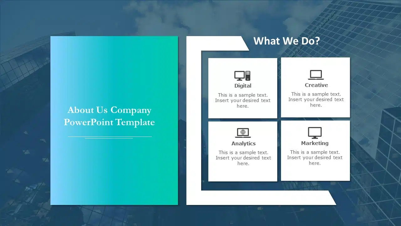 About Us Company PowerPoint Template & Google Slides Theme