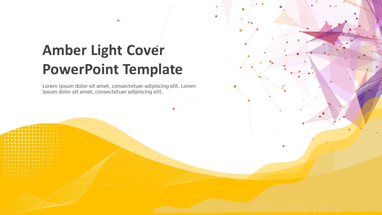 Amber Light Cover PowerPoint Template & Google Slides Theme
