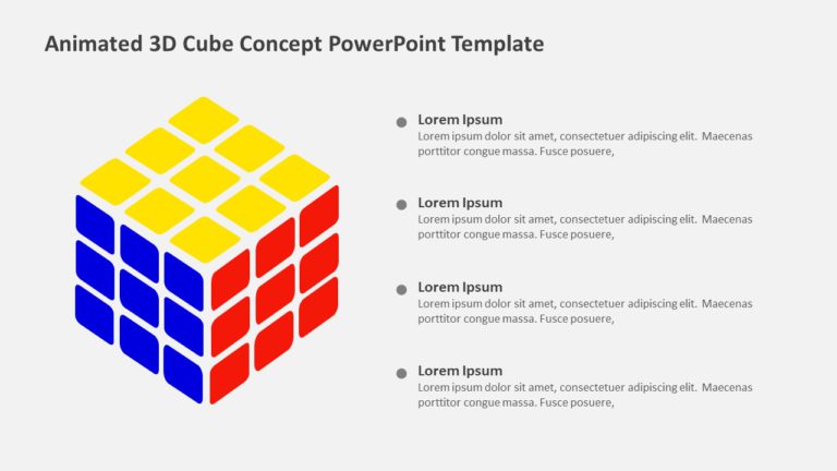 Animated 3D Cube Concept PowerPoint Template & Google Slides Theme