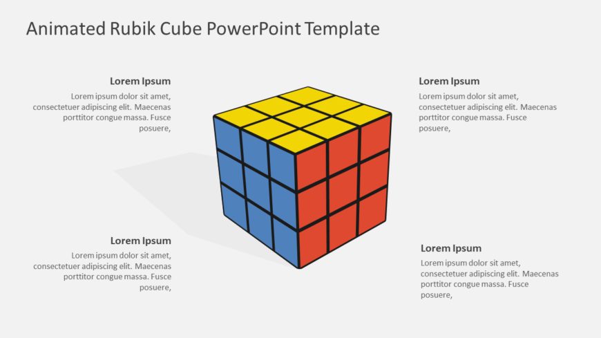 Animated Rubik Cube PowerPoint Template