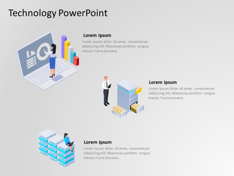 Business Isometric PowerPoint Template