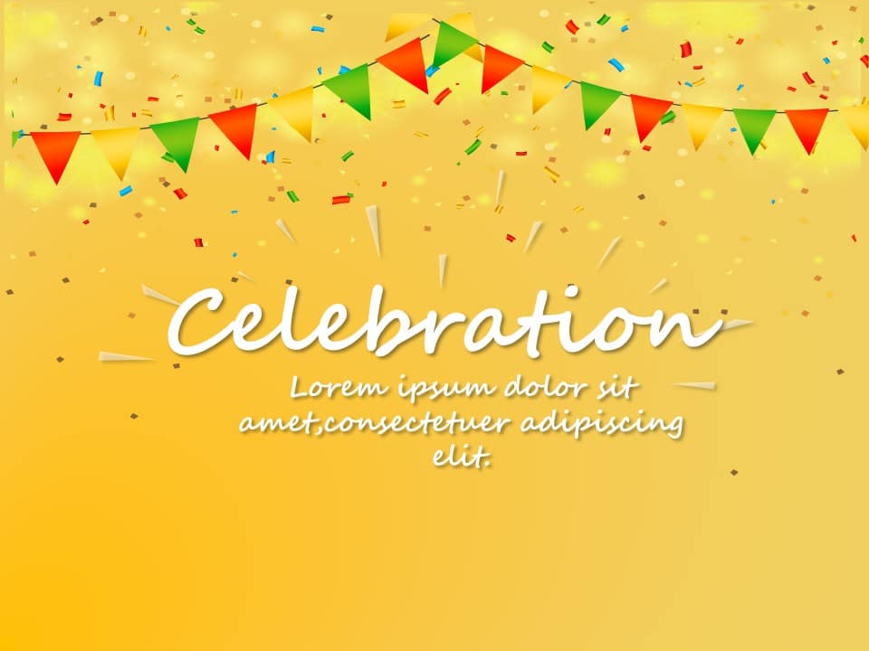 Celebrations PowerPoint Template & Google Slides Theme