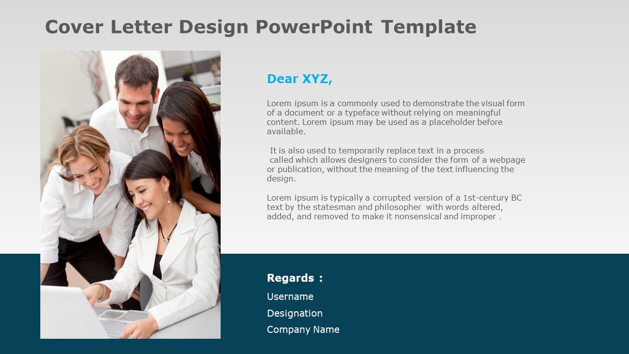 Cover Letter Design PowerPoint Template & Google Slides Theme