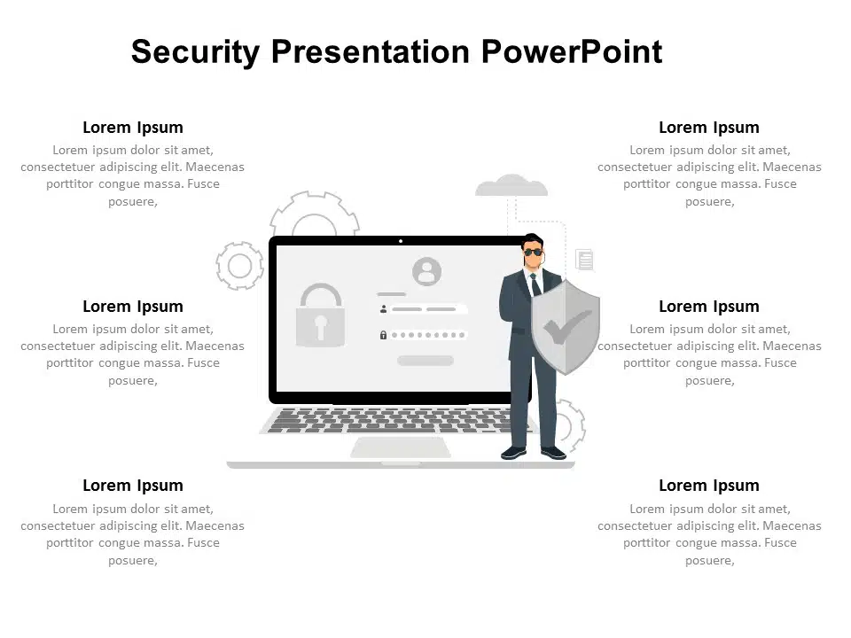 Cyber Security Themed PowerPoint Template & Google Slides Theme