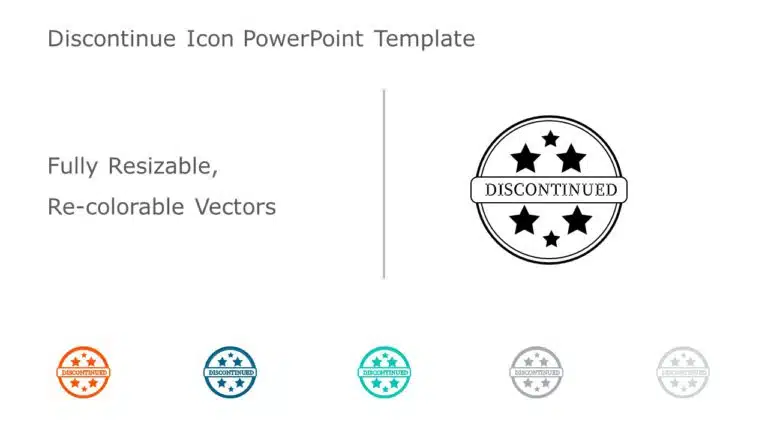 Discontinue Icon PowerPoint Template & Google Slides Theme