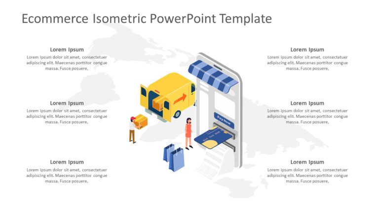 Ecommerce Isometric PowerPoint Template & Google Slides Theme