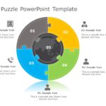 Five Pieces Puzzle PowerPoint Template & Google Slides Theme