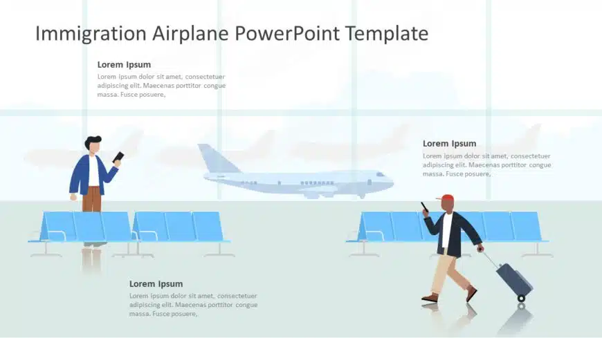 Immigration Airplane PowerPoint Template