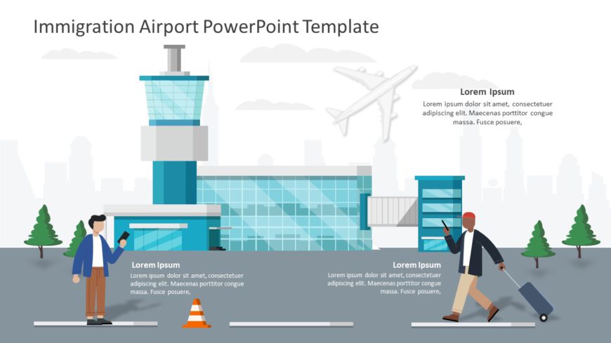 Immigration Airport PowerPoint Template