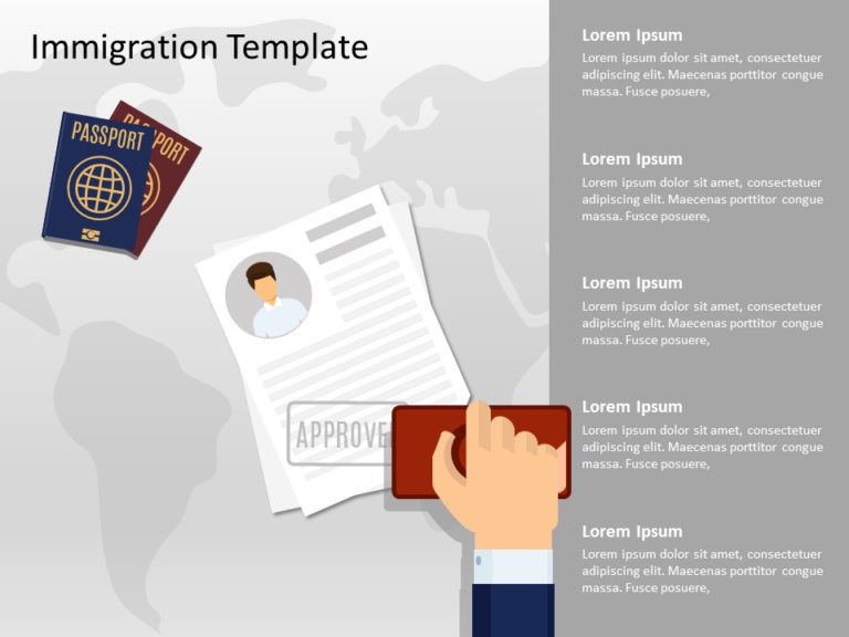 Immigration Passport PowerPoint Template & Google Slides Theme