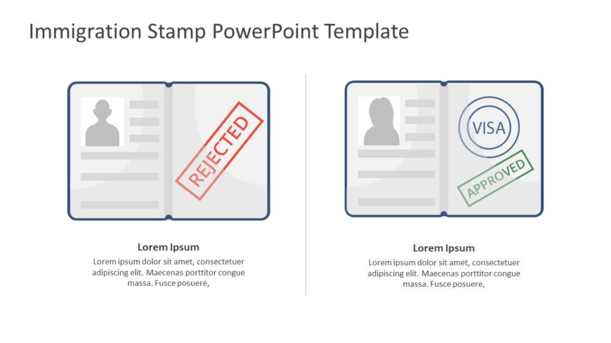 Immigration Stamp PowerPoint Template