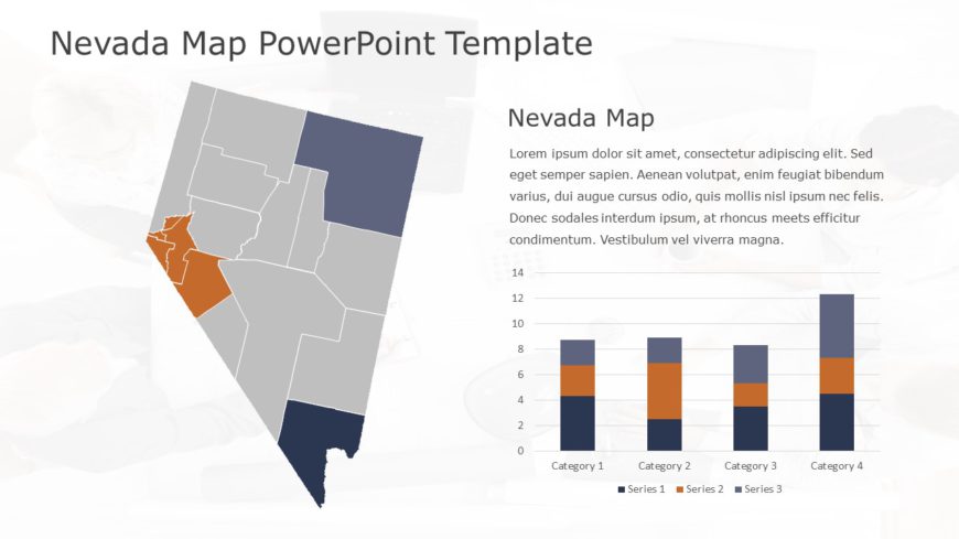 Nevada Map 1 PowerPoint Template