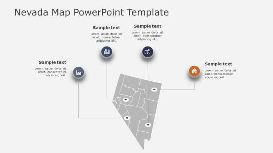 Nevada Map 2 PowerPoint Template