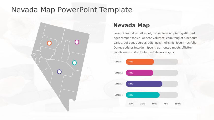 Nevada Map 7 PowerPoint Template