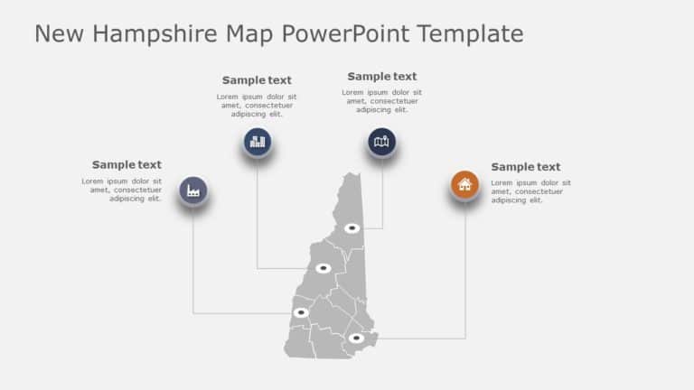 New Hampshire Map 2 PowerPoint Template & Google Slides Theme