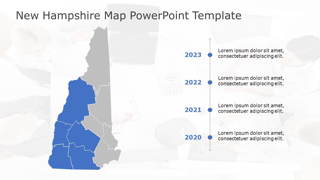 New Hampshire Map 5 PowerPoint Template & Google Slides Theme