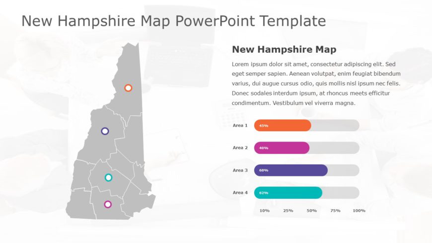 New Hampshire Map 7 PowerPoint Template